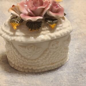 Floral Porcelain Trinket Box